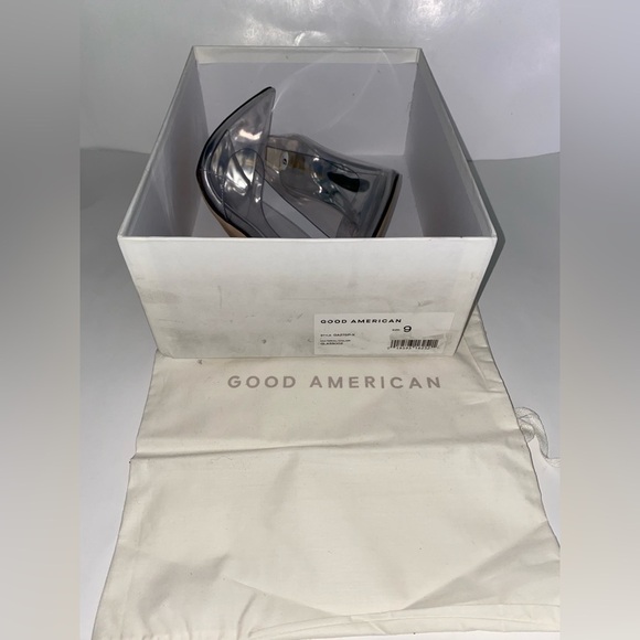 NEW Good American Cinderella Ultra High Slip On Pump Pointed Toe Heels Size 9M - Picture 5 of 7